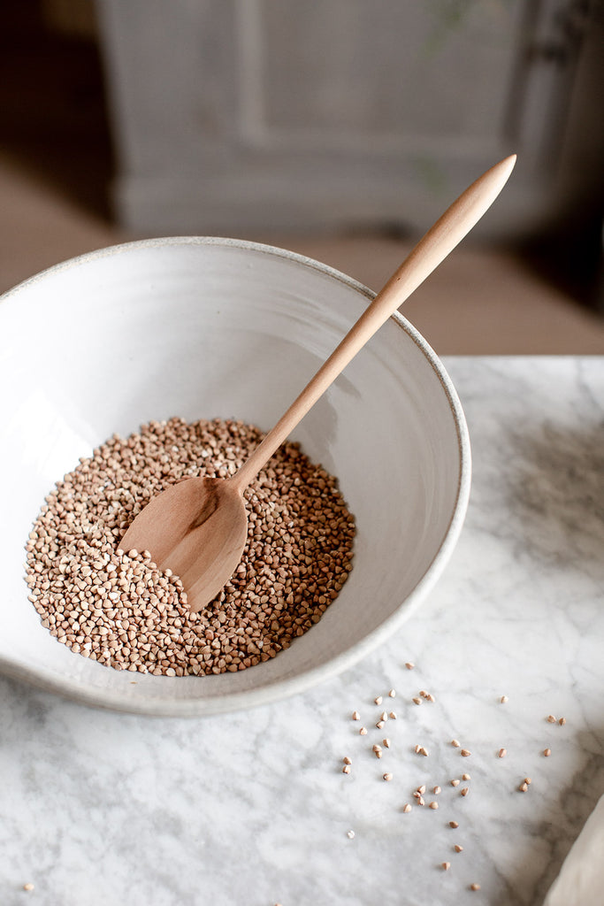 delicate handmade wooden cooking spoon