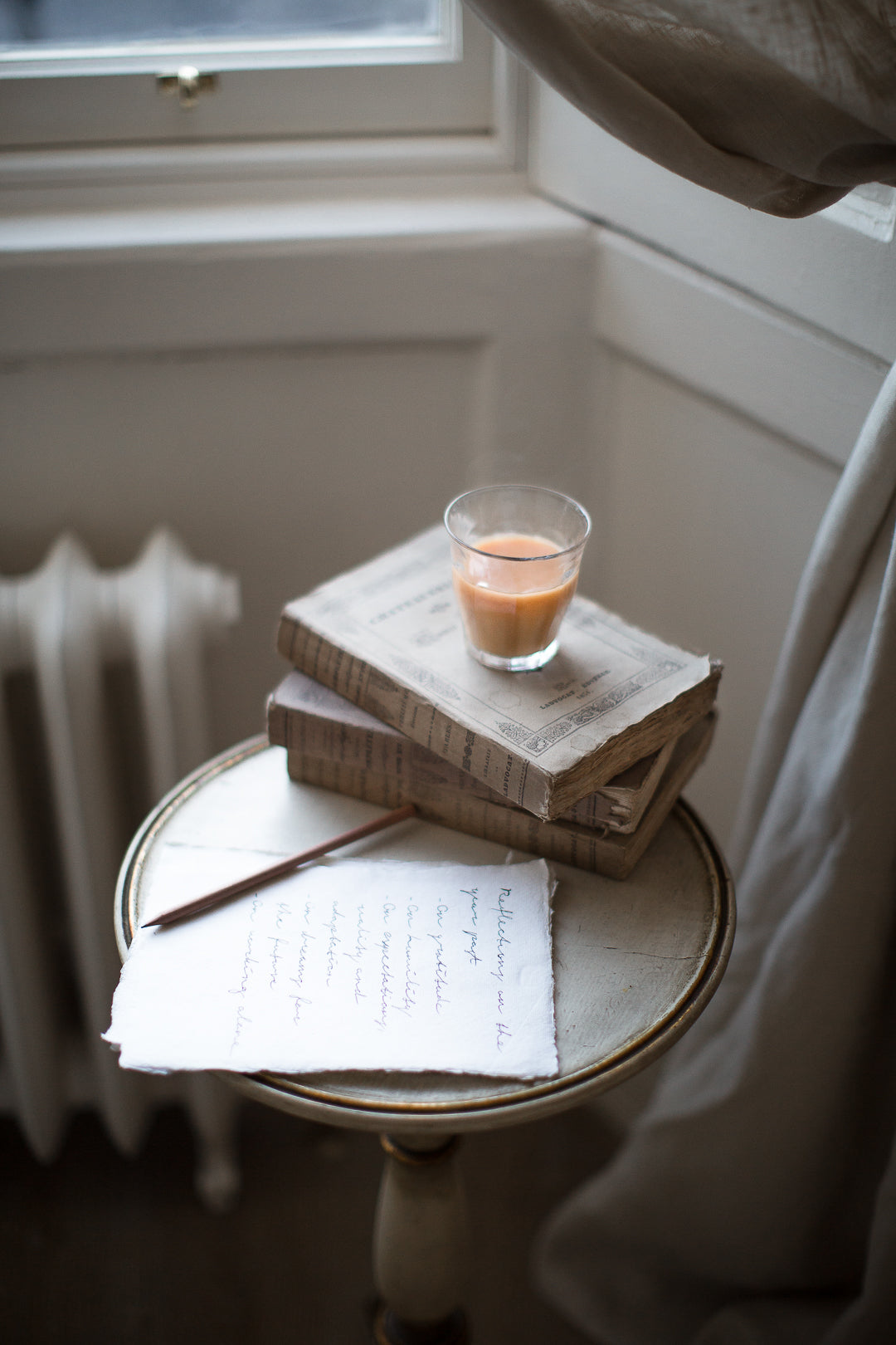 slow living books and tea