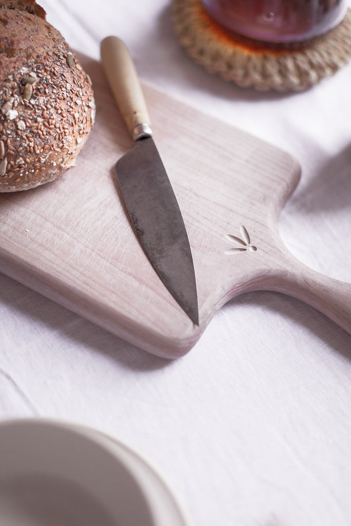 Handmade light wood chopping board