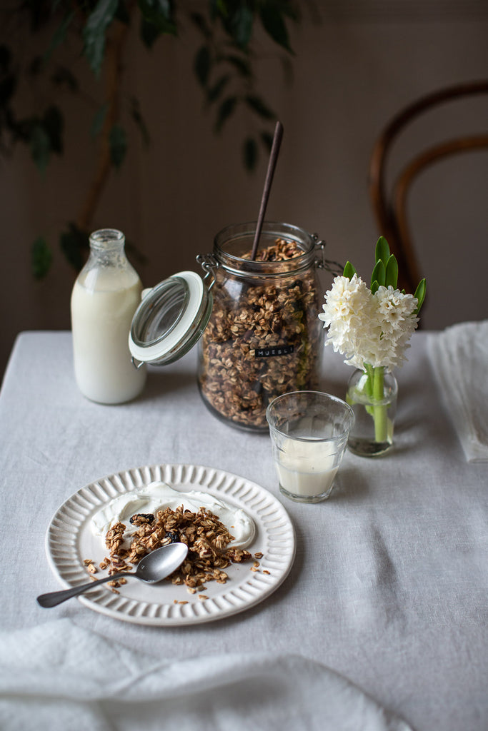 handmade fluted stoneware plate