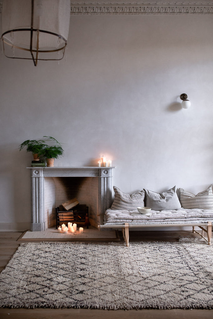 cosy relaxing home decor by the fire