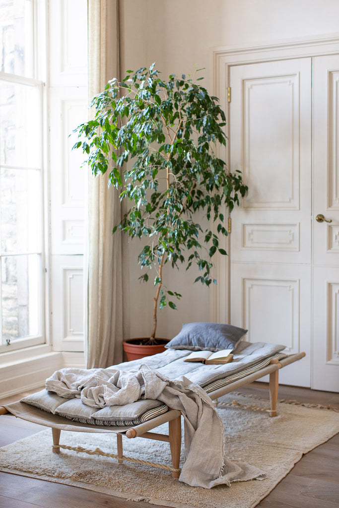cosy daybed by a huge window 