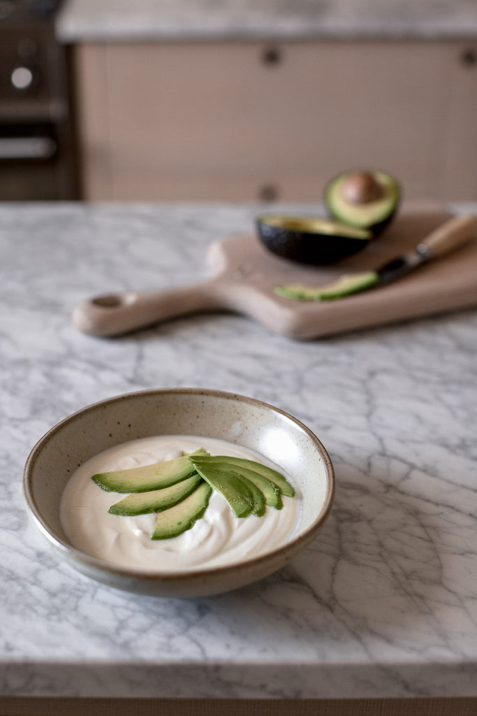 speckled stoneware breakfast bowl