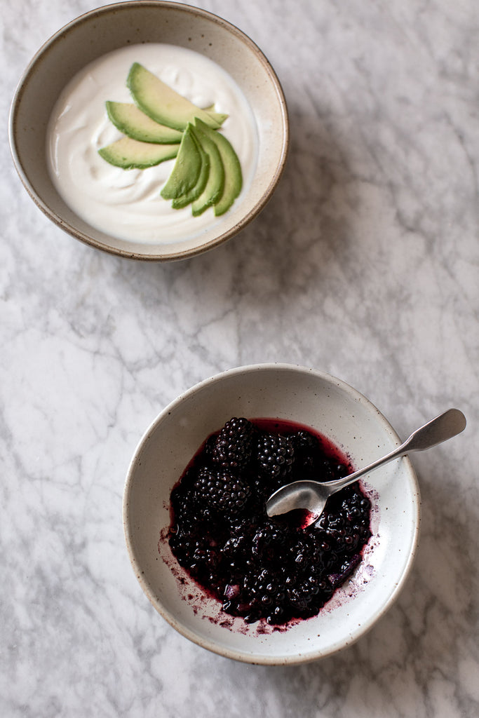 speckled handmade ceramic breakfast bowl 