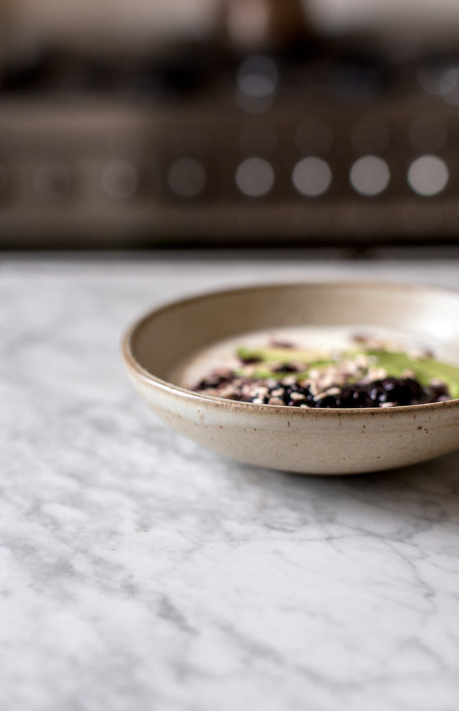 natural organic ceramic breakfast bowl