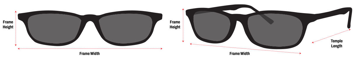 size guide for sunglasses