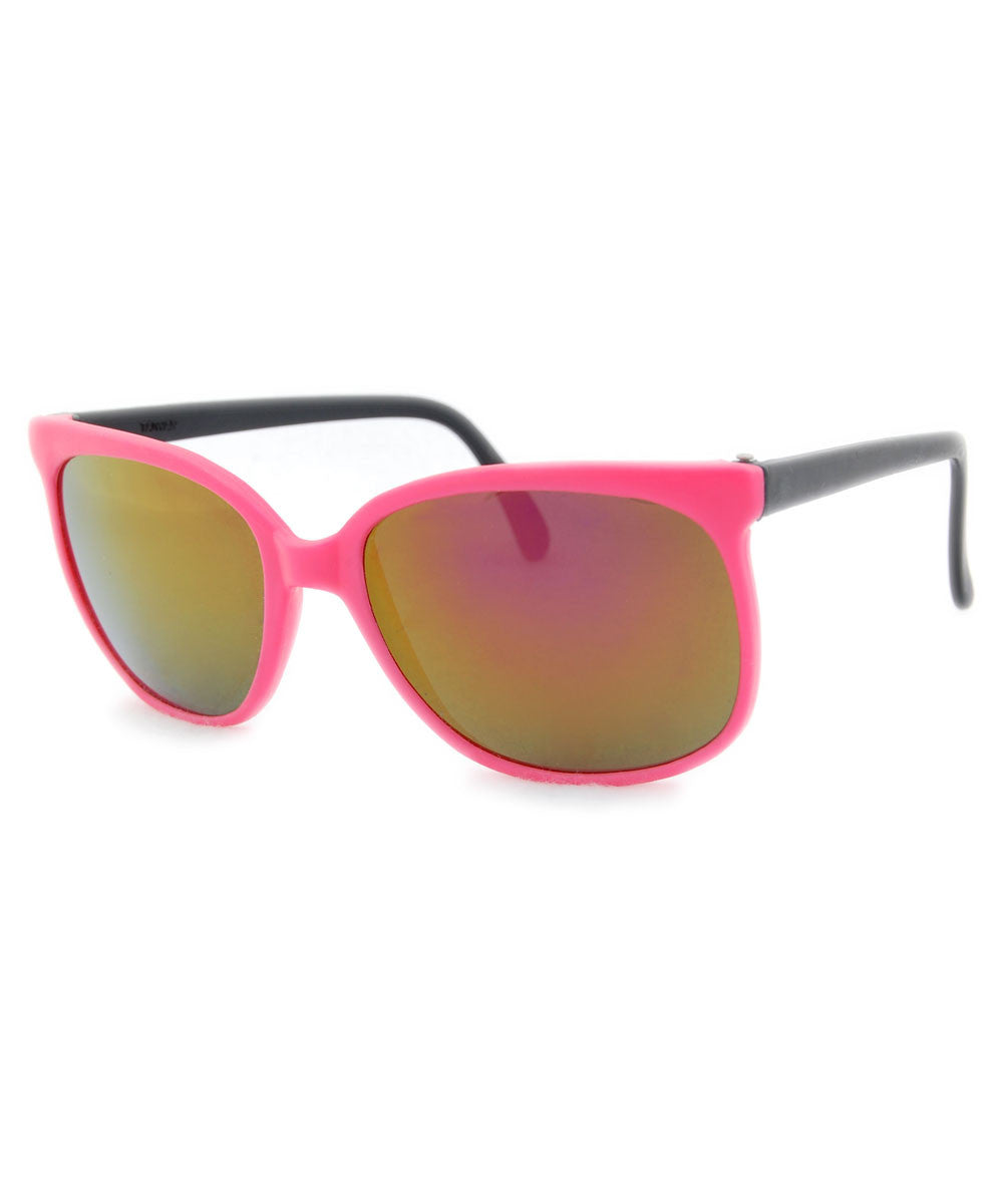 Shop GLOW pink vintage mirrored sunglasses for men