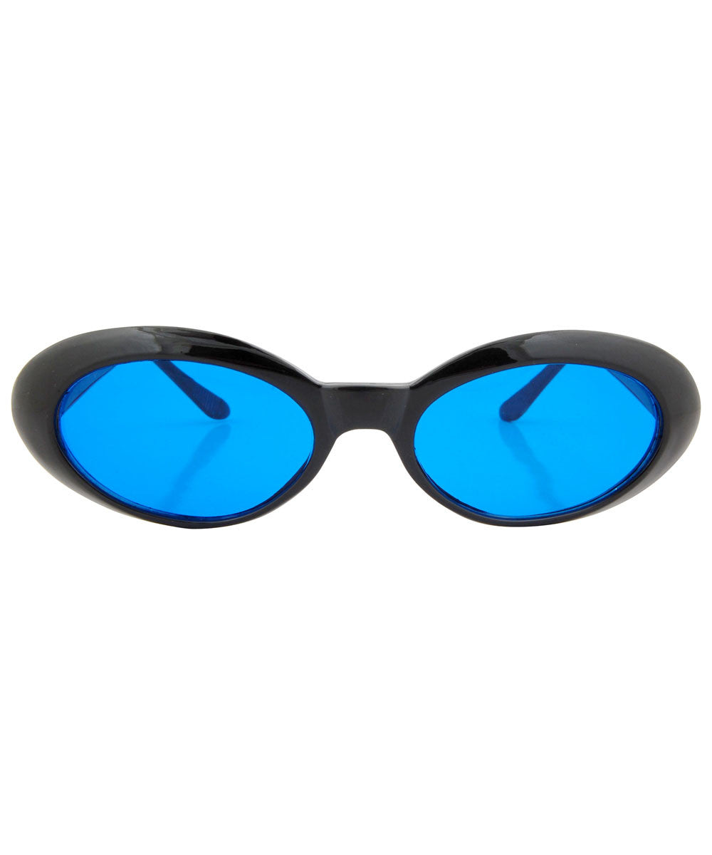 Shop PUNKEES blue vintage oval sunglasses for women | Giant Vintage ...