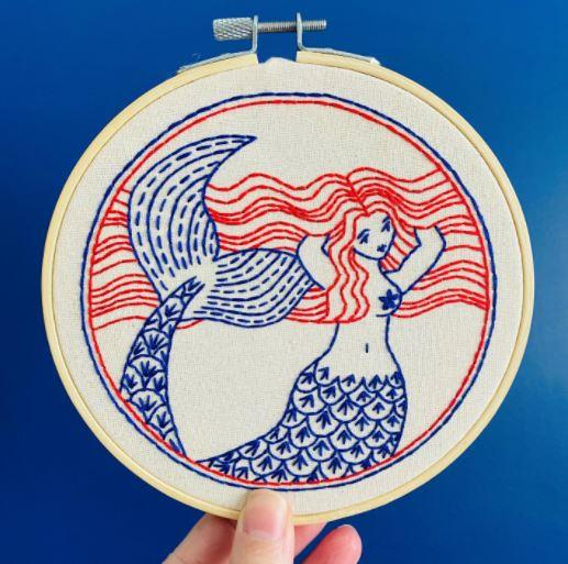 Mermaid Hair DIY Embroidery Kit