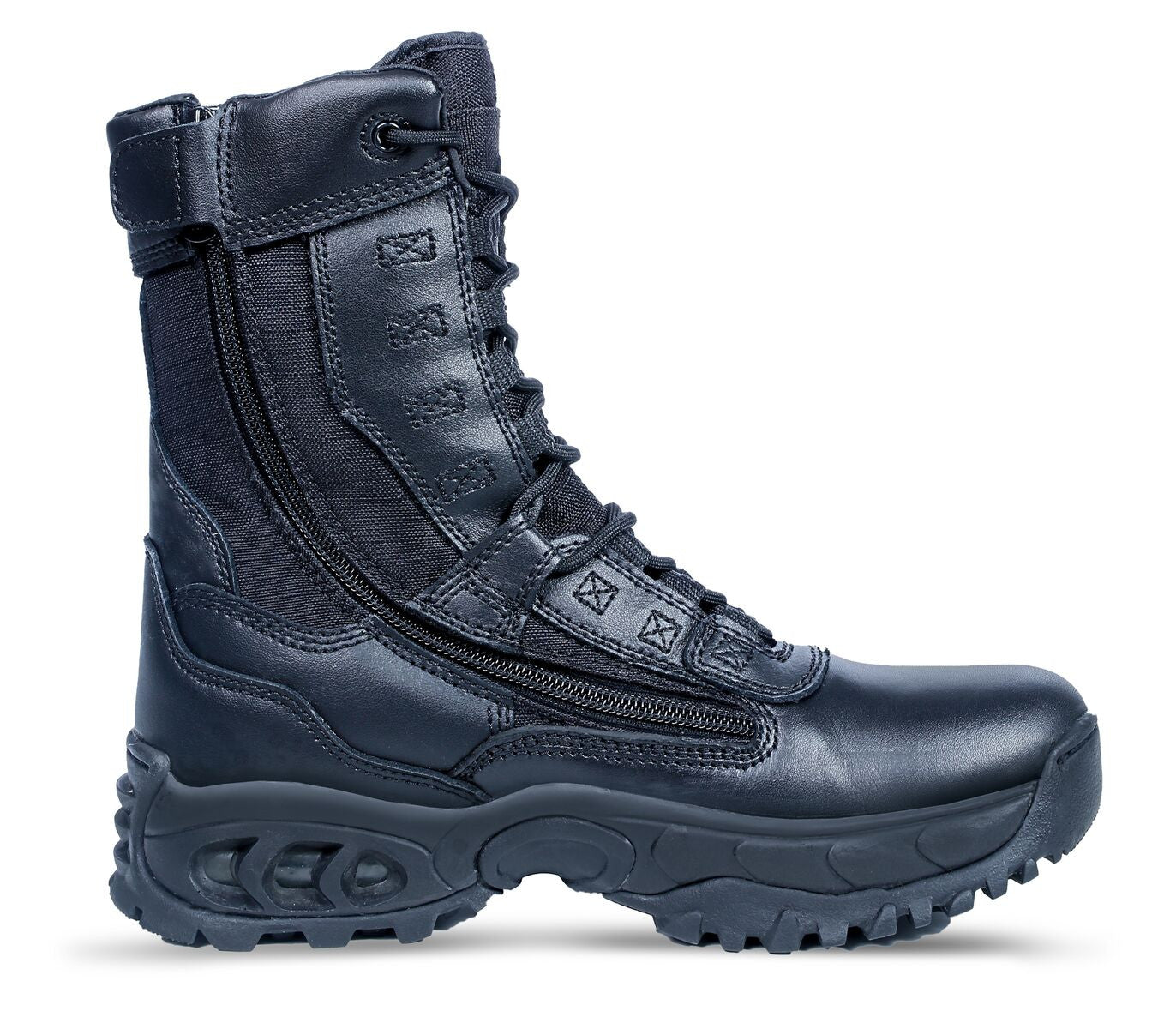steel toe boots with zipper