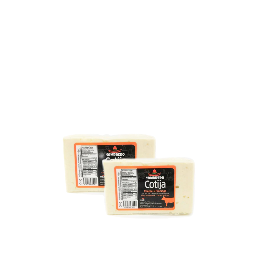 2 Pieces Of Cotija Cheese By Sombrero 660-740gr Free Delivery Gta Sombrerolatinfoodsca