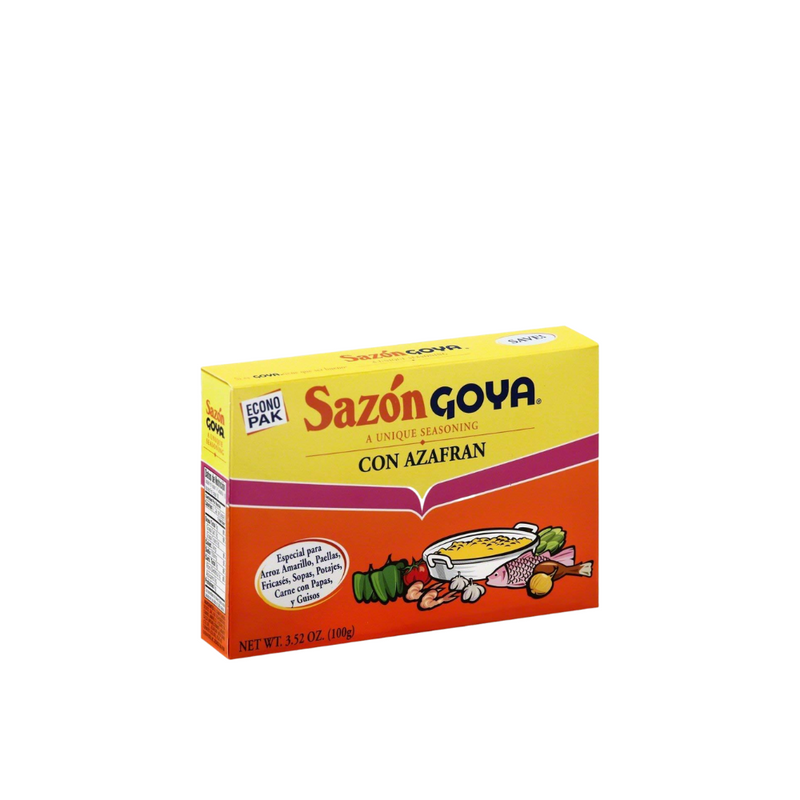 Goya Seasoning With Saffron Sazón Goya Azafrán Sombrerolatinfoods Ca