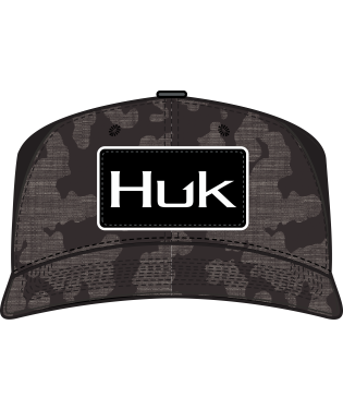 HUK Running Lakes Stretch Trucker Hat Volcanic Ash S – Vintage