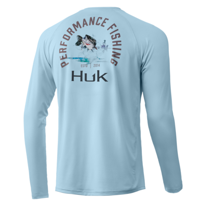 HUK Bass Pursuit LS,Ice Blue, XL – Vintage Clothing Co.