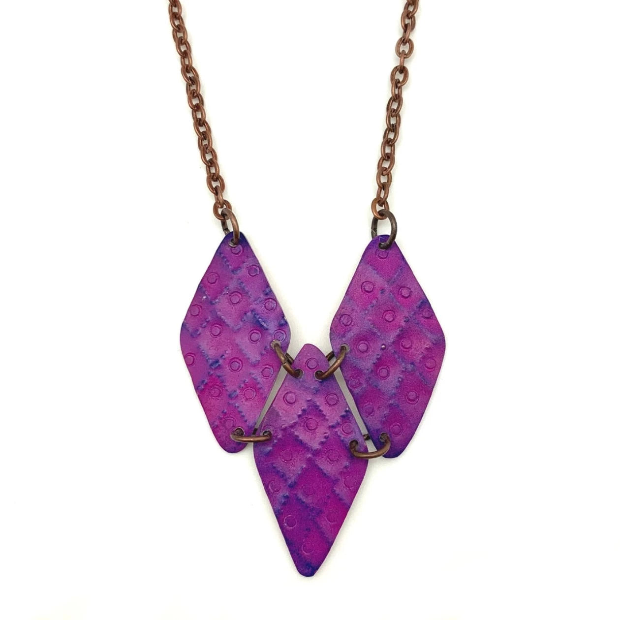 Purple Geo Copper Necklace