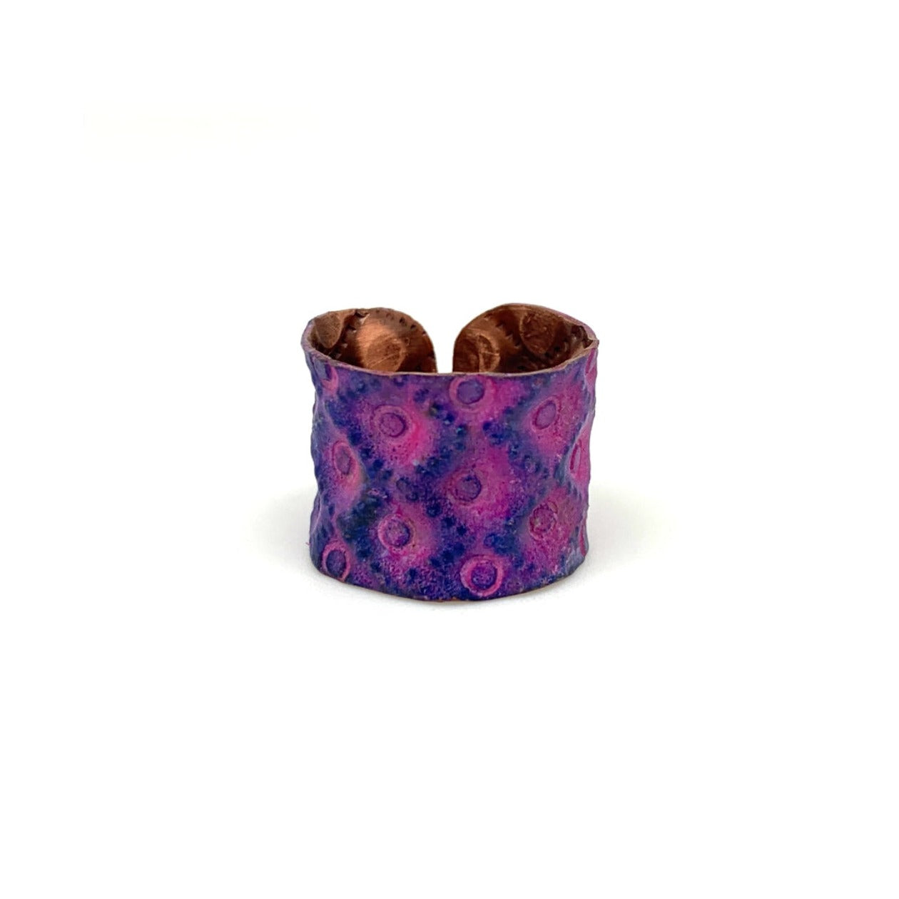 Purple Geo Copper Ring