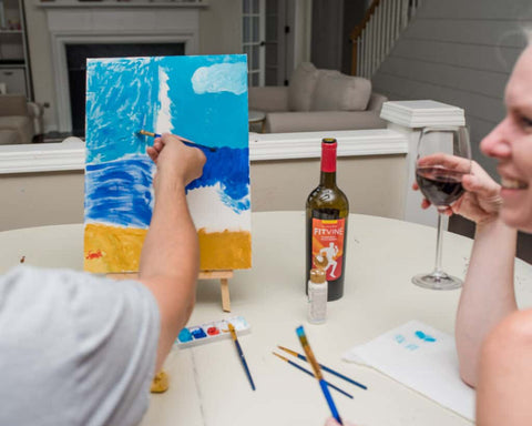 Couples Paint and Sip Activity  Guest Blogger Amanda Seghetti – FitVine  Wine