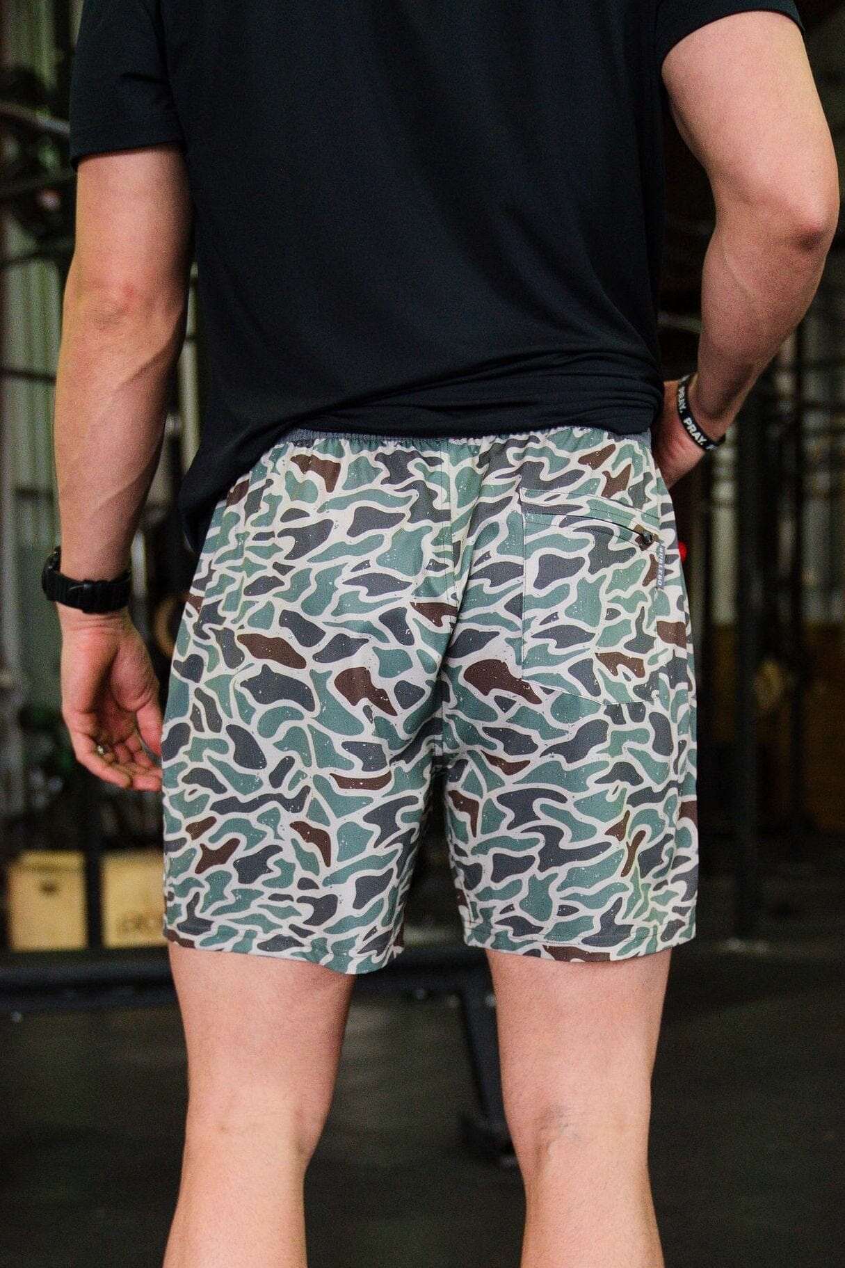 Athletic Short - Throwback Camo - Black Liner – BURLEBO