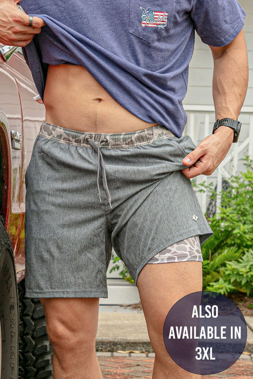 Athletic Short - Classic Deer Camo - Grey Liner – BURLEBO