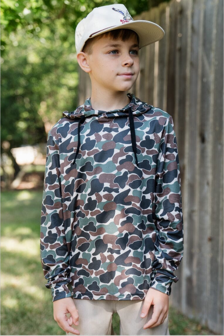 Youth Performance Hoodie - Throwback Camo