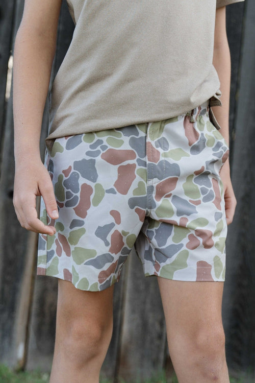 Burlebo Retro Duck Camo Everyday Shorts - Grey Pocket