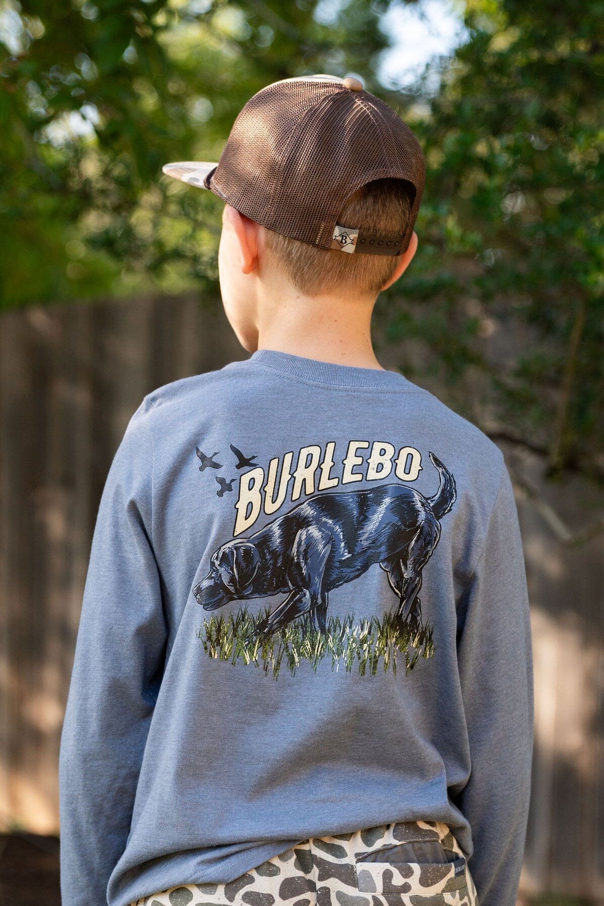 Youth Tee - Black Lab Dog Long Sleeve