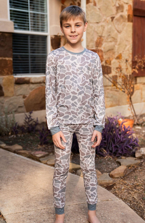 Youth & Toddler - Pajama Set - Throwback Camo – BURLEBO