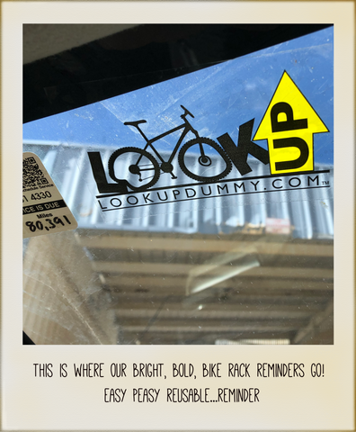 Easy peasy bike roof rack reminder system