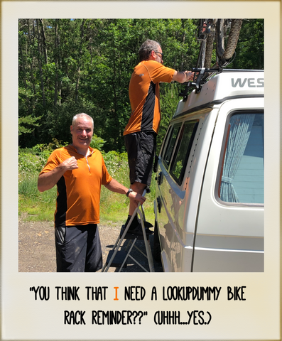 Don't forget about your bike on the roof of your vehicle.