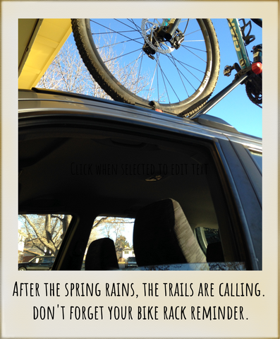 Don't leave home without your bike rack reminder.