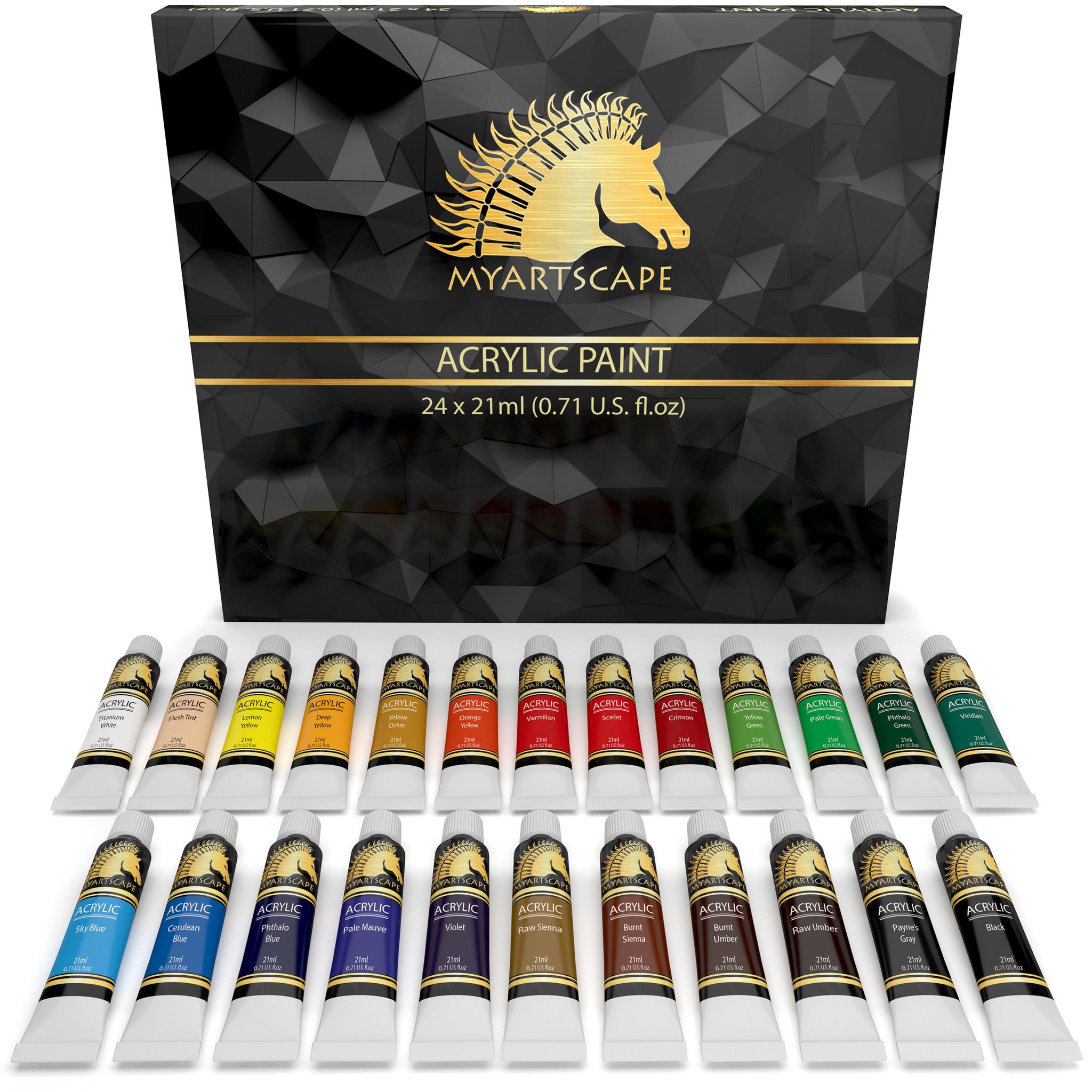 Acrylic Paints, 12ml Tubes - Set of 24 – MyArtscape