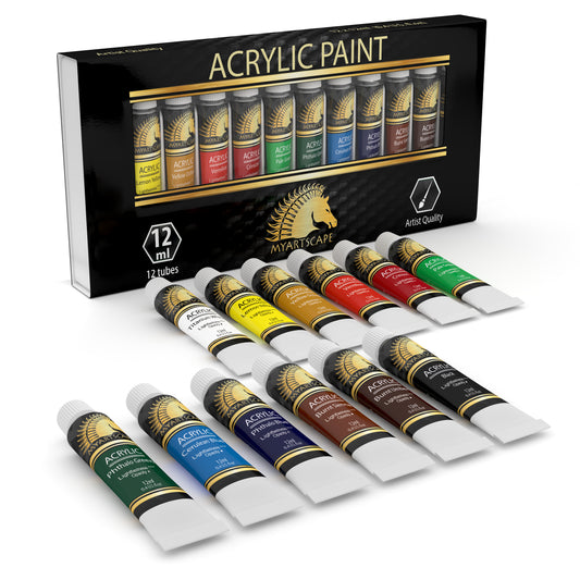 Acrylic Paints, 12ml Tubes - Set of 24 – MyArtscape