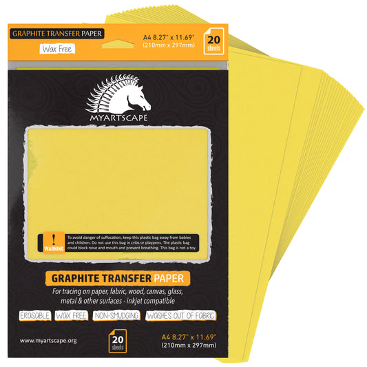 KINGART® Graphite Transfer Paper, 9 X 13, 25 Sheets, Gray Carbon Paper  for Tracing and Transferring Drawings onto Wood, Paper, Canvas, Arts &  Crafts
