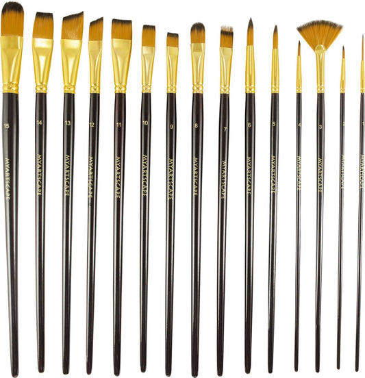U.S. Art Supply 15 Piece Multi-Purpose Artist Paint Brush Set — TCP Global