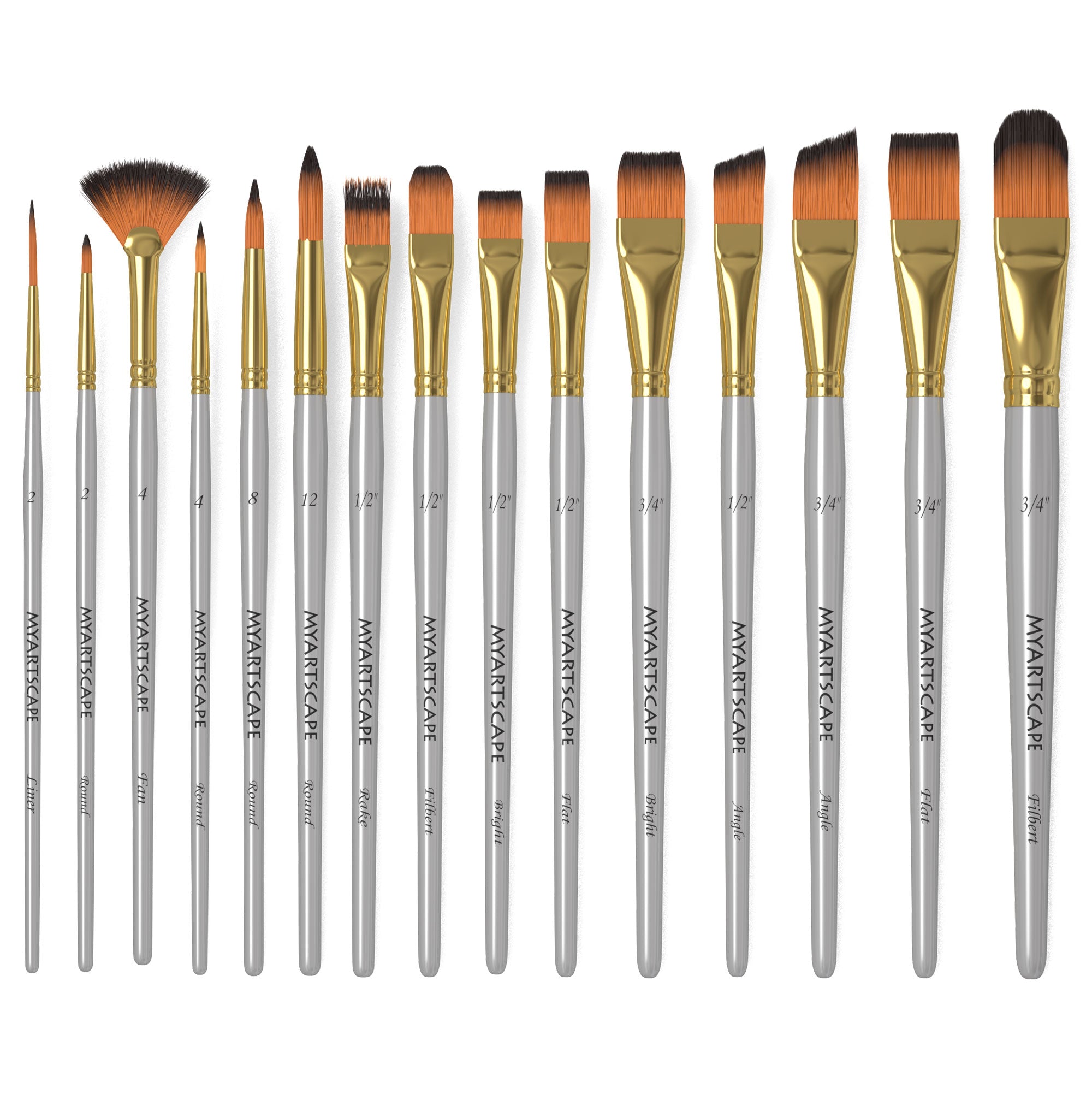 Miniature Paint Brush Set, Set of 12 Art Brushes – MyArtscape