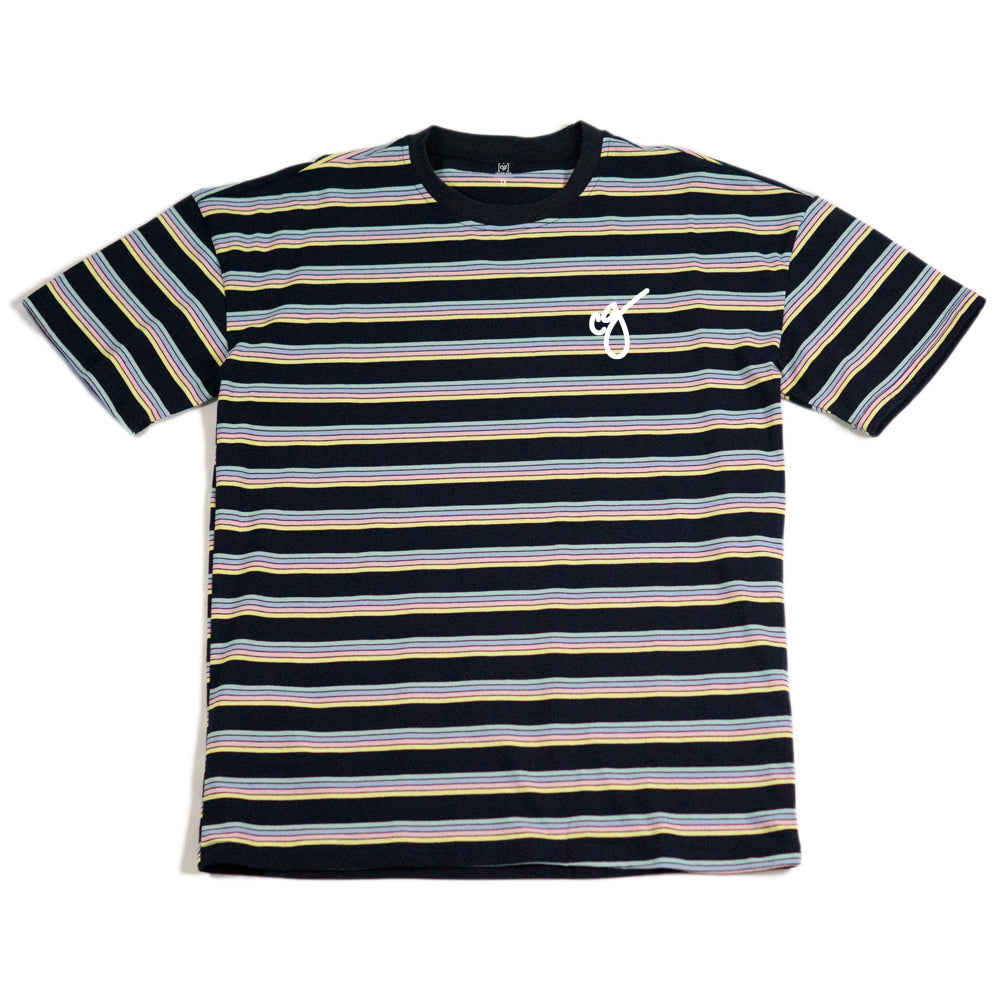 CG Striped Tee Dark Blue – Creators Guild