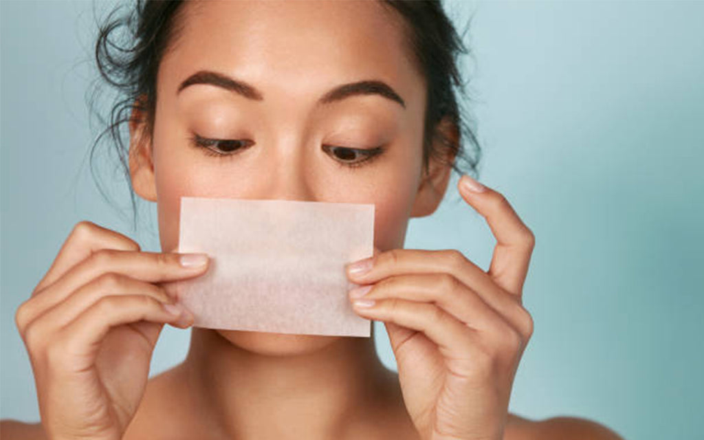 blotting sheet skin care routine