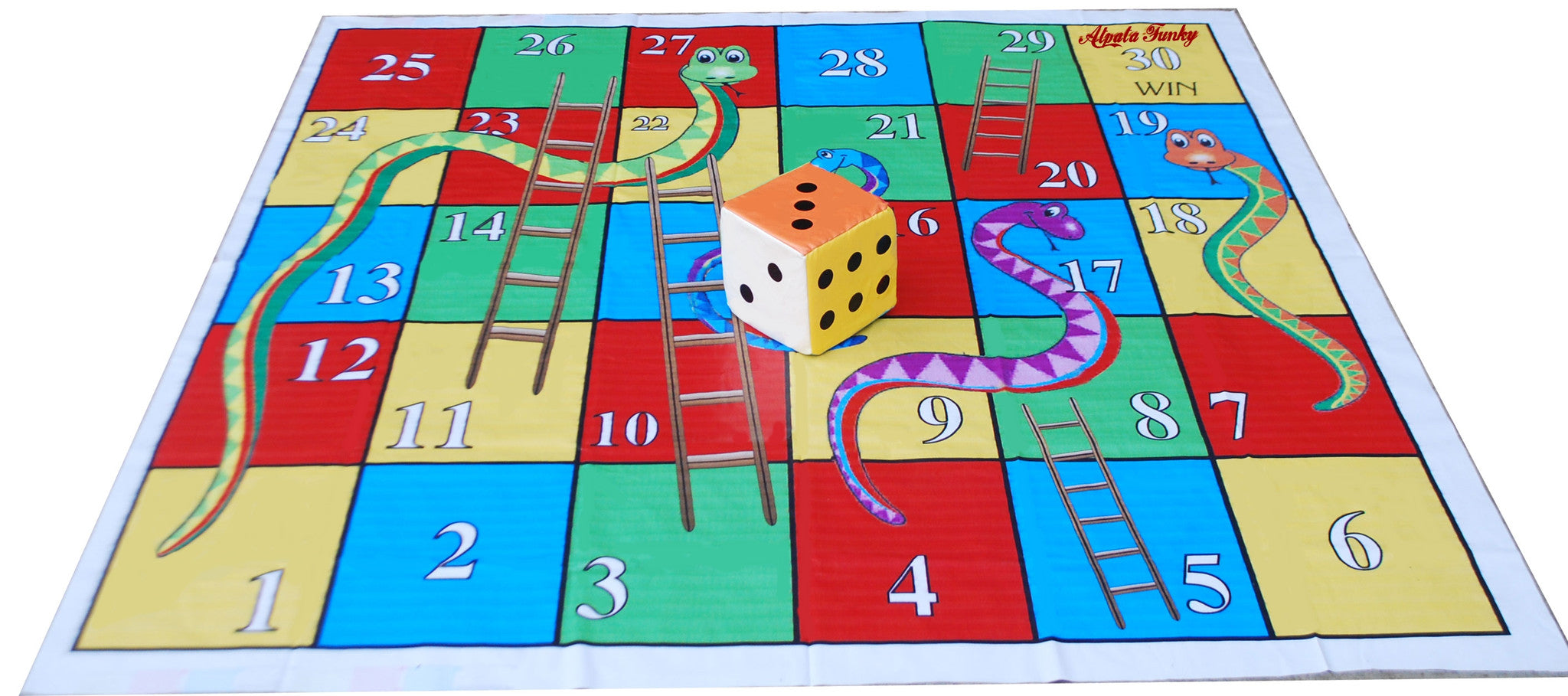 6x6 Ft Snakes Ladders Floor Mat With 6 Inch Dice Atpata Funky