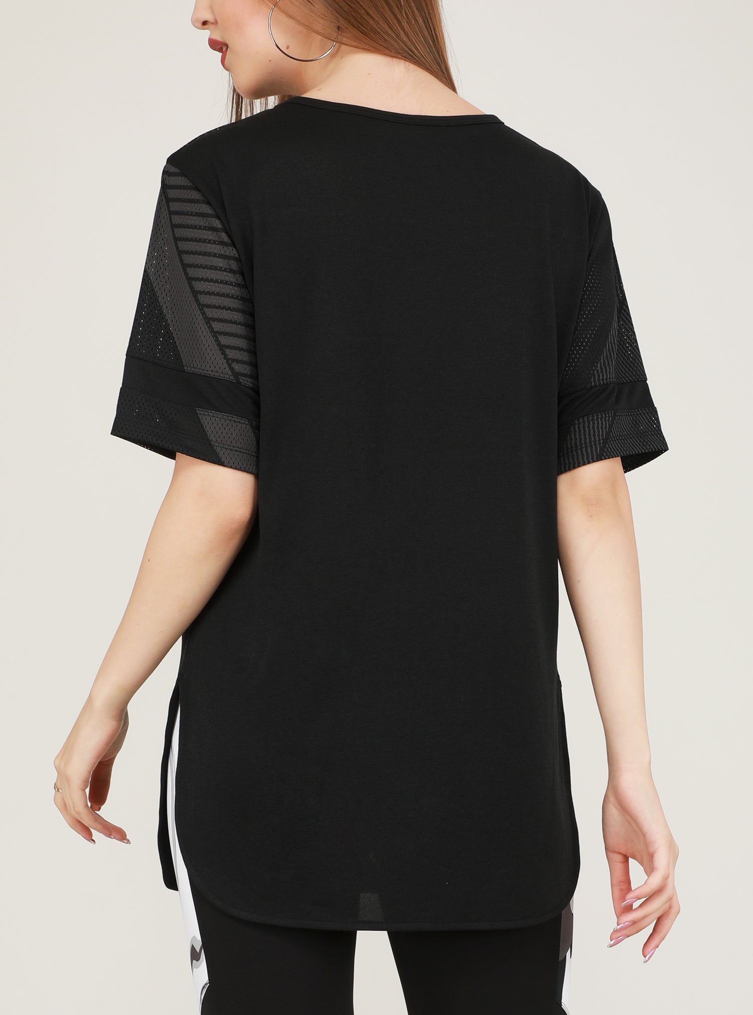 Black Long T-Shirt - Yogue Activewear
