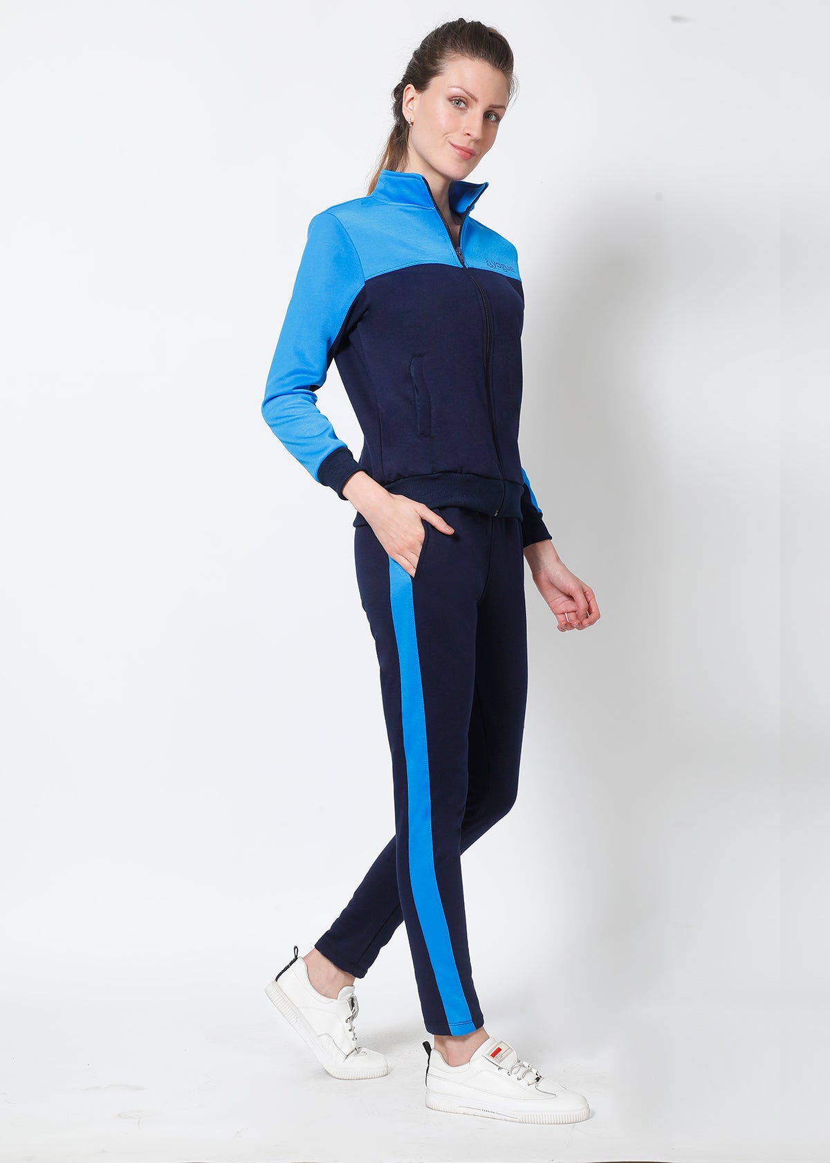 Azure Navy Thermal Tracksuit - Yogue Activewear