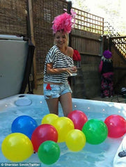 Sheridan Smith enjoying her Hot Tub