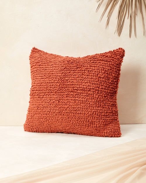 Patchwork Lumbar Pillow in Terracotta - Ethical Home Decor