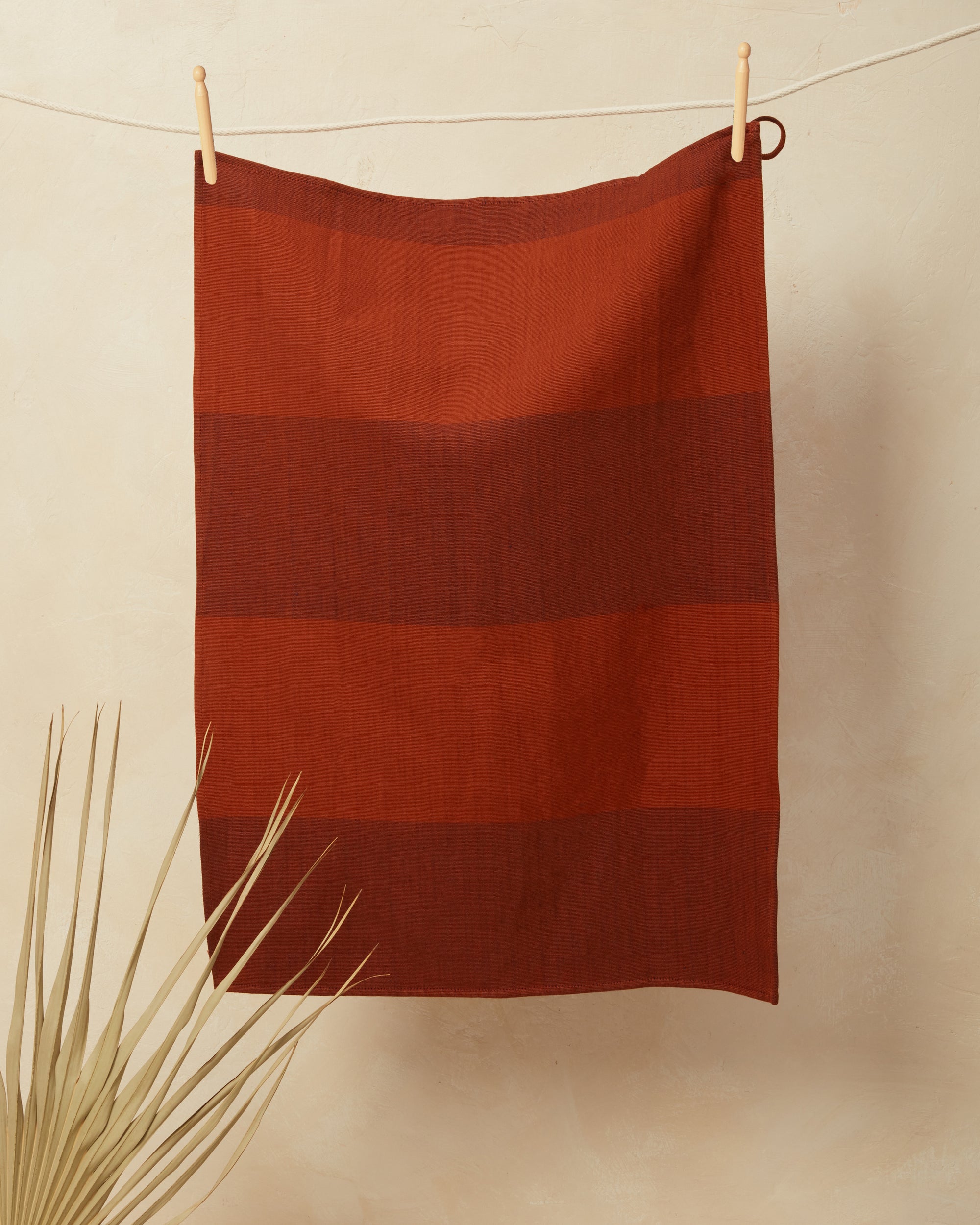 Blocks Towel - Rust