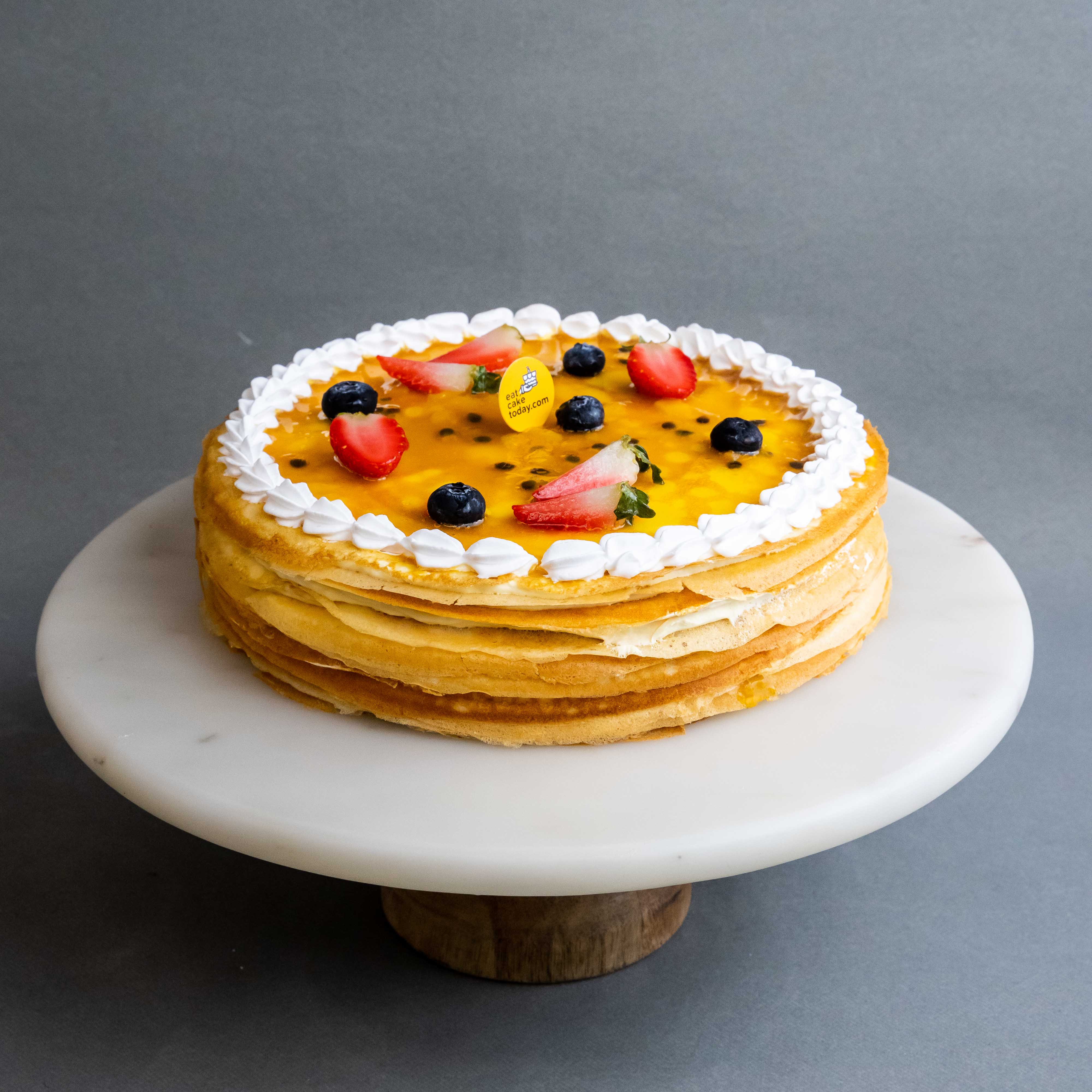 Fresh Eggless Fresh Alphonso Mango Cake 500 gms – Ghasitaram Gifts