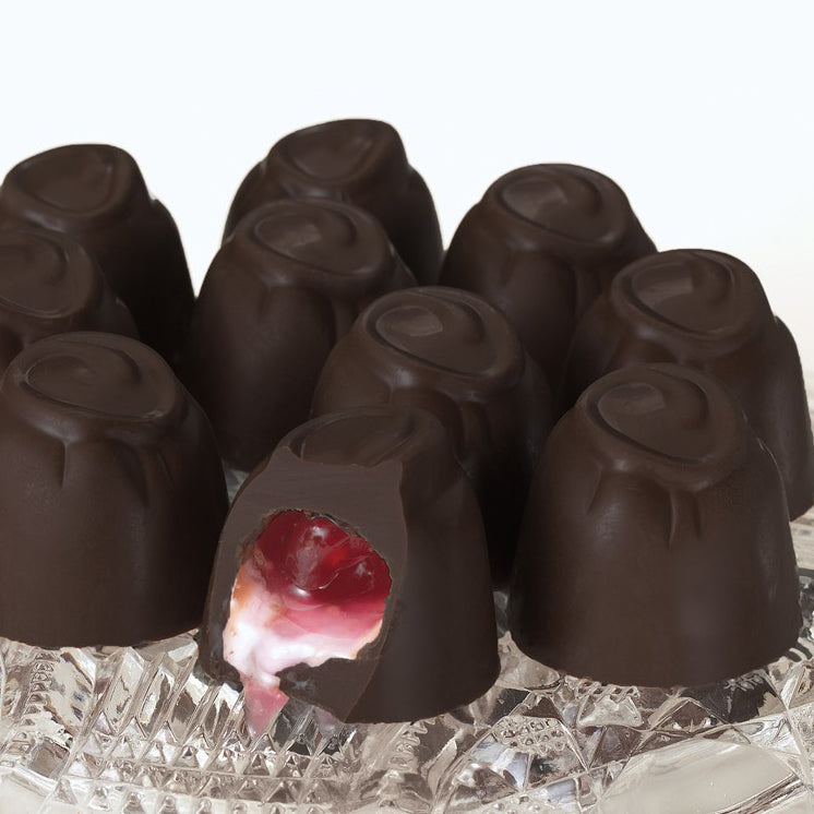 Sugar Free Dark Chocolate Cordial Cherries - 24 Dark Chocolate Cherries / No Gift Wrapping