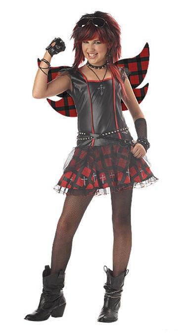 Rebel Fairy Princess - Tween Punk Schoolgirl Costume (5 Pc.) – Card ...