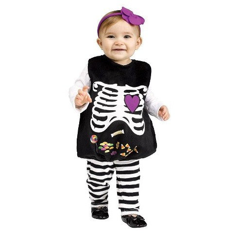 baby girl skeleton costume