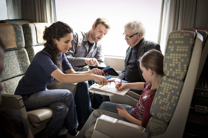 voyage en train en famille