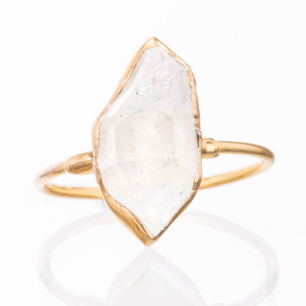 ringcrush herkimer diamond raw engagement ring