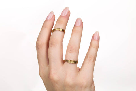 ringcrush thin textured vermeil ring